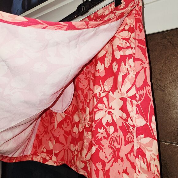RIPSKIRT HAWAII NWT! Sz M Length 2 "Little Leg" Floral Pink Vacation Wrap Skirt - Picture 3 of 7
